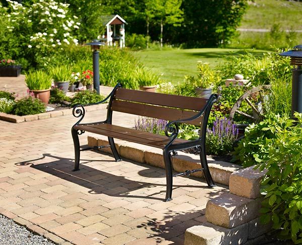 København parkbenk svart/java