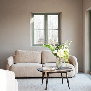 Norris sofa 3-seter stoff Anna lys beige