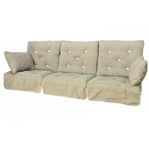 Hengekøyeputer med lav rygg Beige