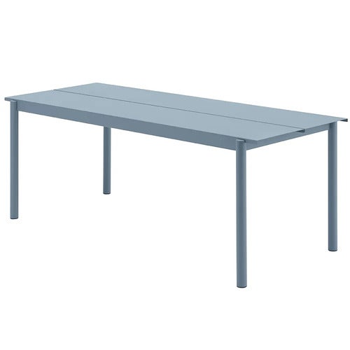 Linear Steel Spisebord 200X75 cm Pale Blue 