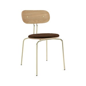 Curious spisestol eik/messing Teddy Brown