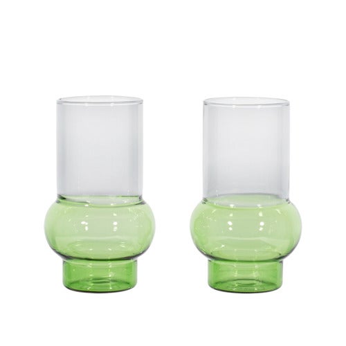 Bump Drikkeglass Høye Grønne 2-pakning