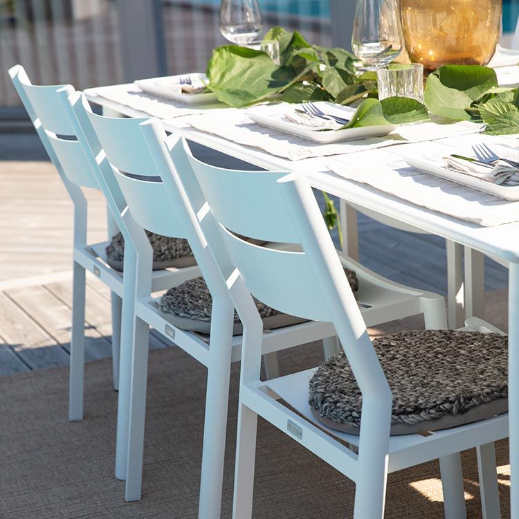 Delia spisestol hvit Brafab