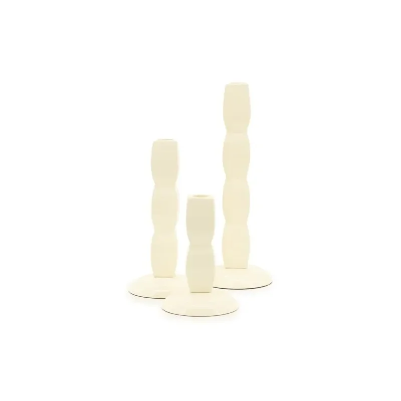 Prinz lysestake 10x10x28 cm / 10x10x21 cm / 10x10x15 cm aluminium beige