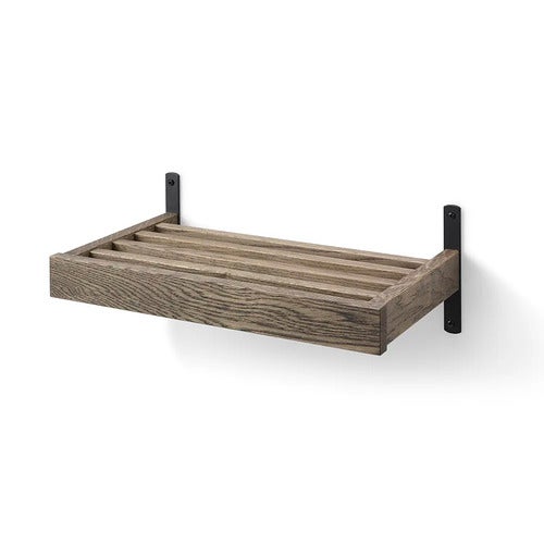 Nadja Skohylle 50 cm veggmontert røkt eik/mattsvart stål