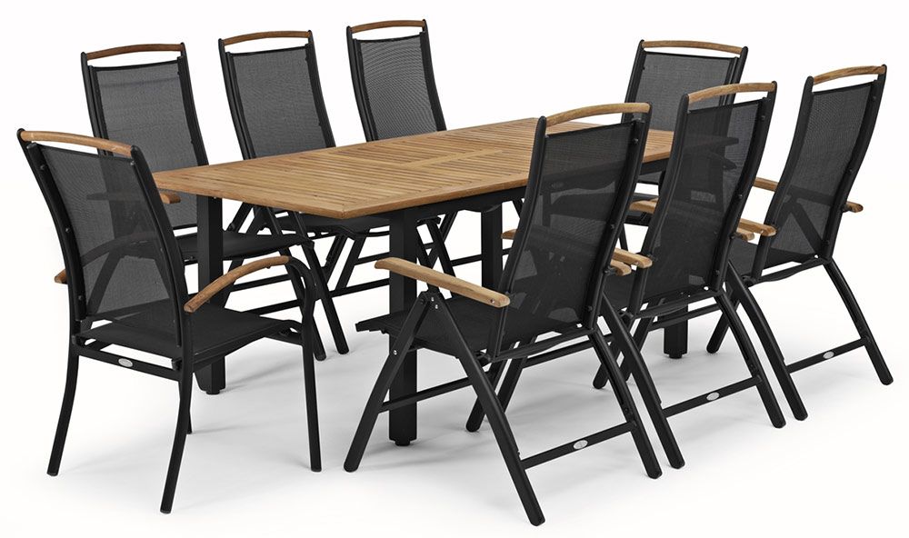 Nydala posisjonsstol Svart/Svart Teak
