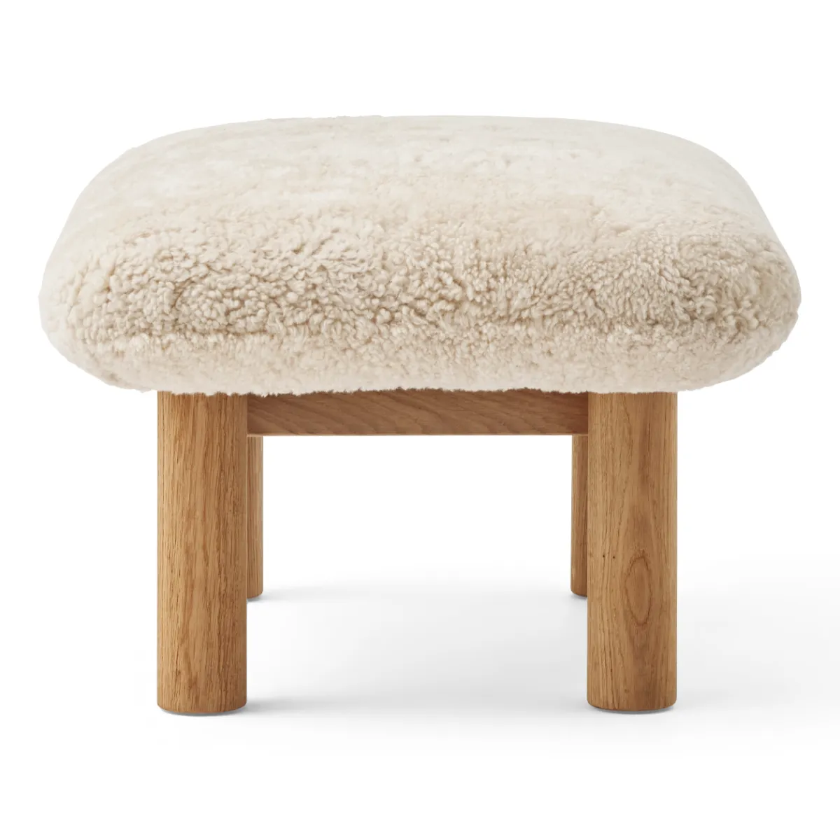 Brasilia krakk helpolstret firbent understell massiv eik natur Sheepskin Nevotex Nature