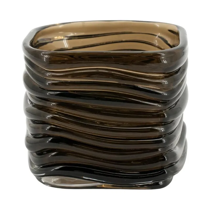 Rizo large 12x12x10 cm Glass Brun