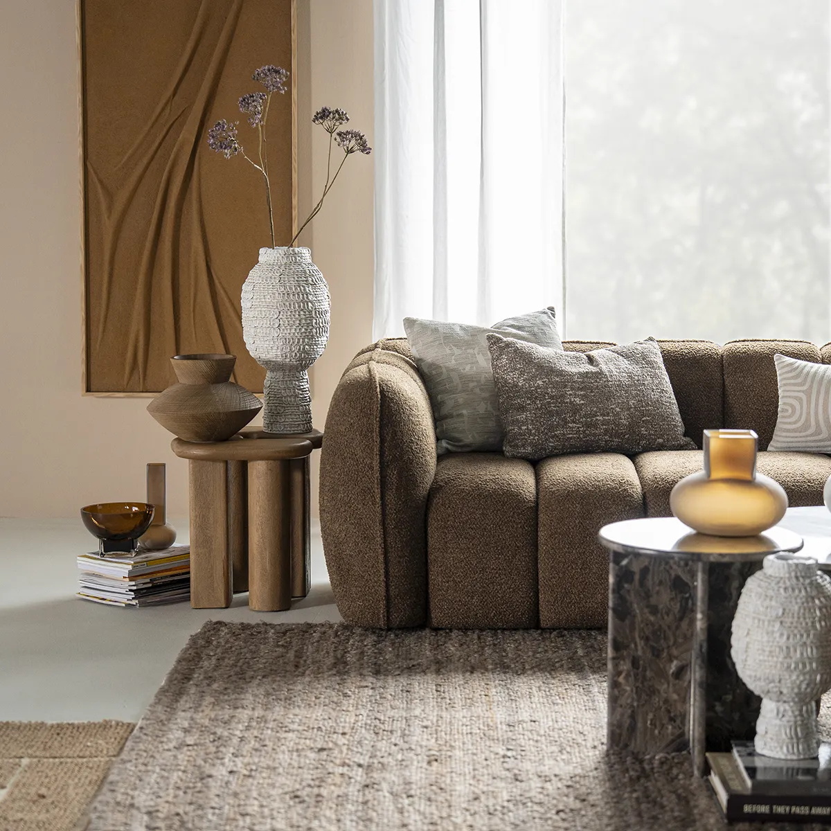 Sofa Cubetto (2,5-seter) Brown