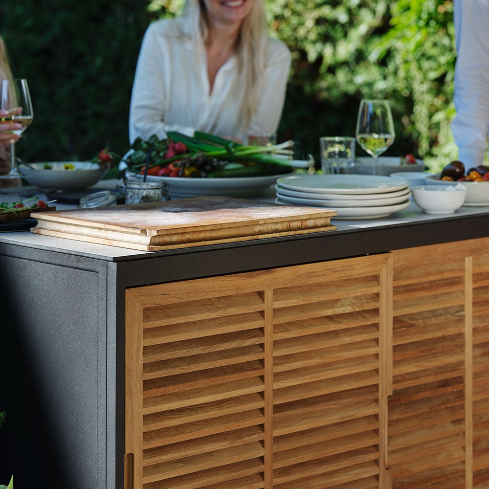 Fornax kjøkkendel stor svart/grå Brafab