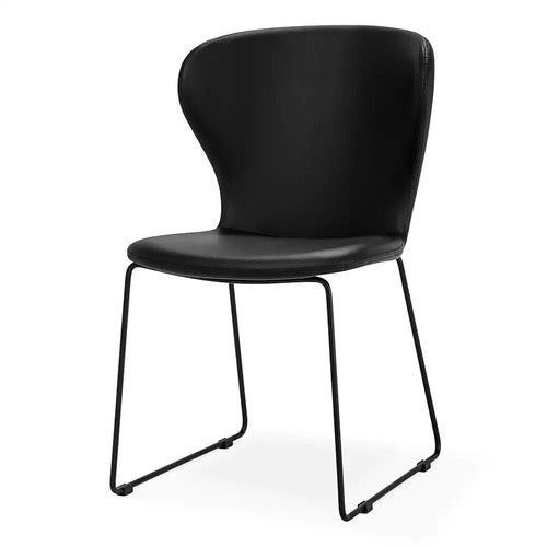 Wing Spisestol svart/svart 4-pakning