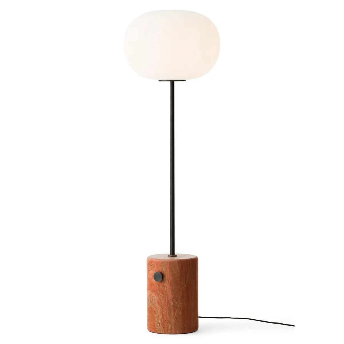 JWDA Gulvlampe Travertin, Rød/Messing, Bronsebelagt