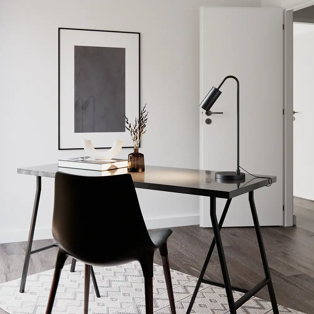 Curve Bordslampa Svart 