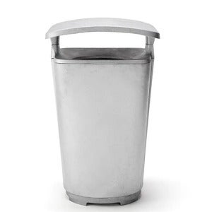 Monolit papirkurv med tak Aluminium