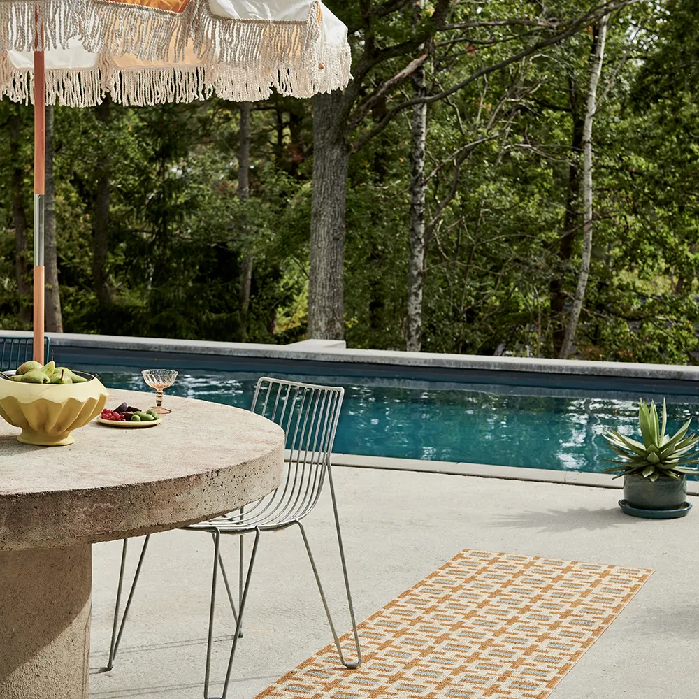 Tom teppe Ochre/Cream/Sage 70 x 240 cm