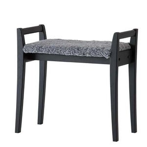 Meja krakk svartbeiset eik/safeskinn lysegrå