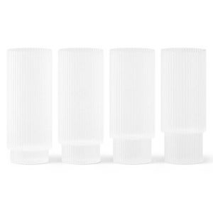 Ripple Long Drink Glass 4-pakning - Frosted