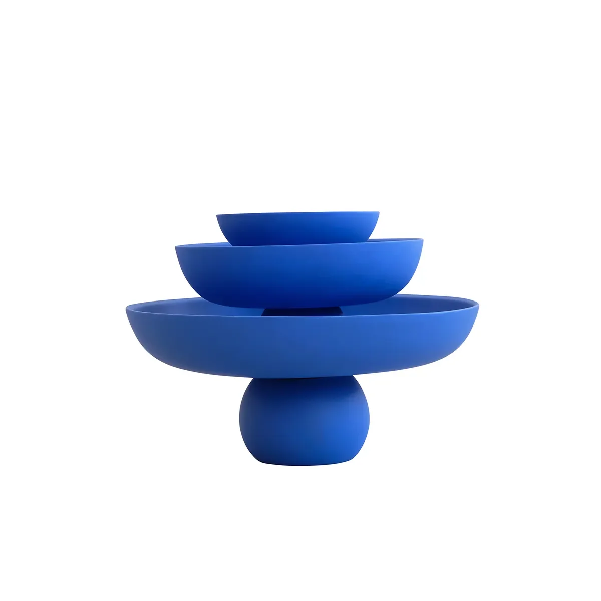 Håndmalt dekorasjonsskål Baburu Medio Marrakech Blue Ø 30 cm