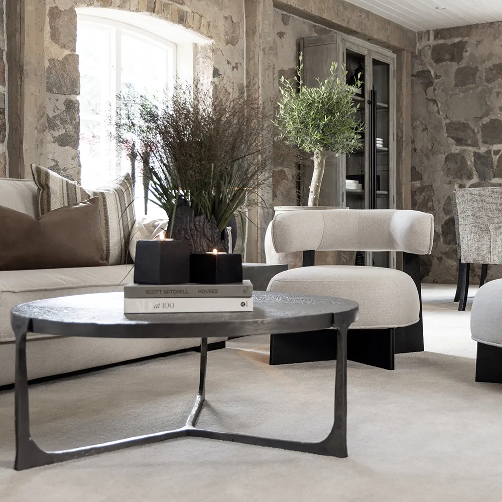 Porto lenestol i stoff Hailey shell