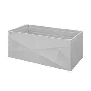 Dyrkningsseng 2 x 1 X-Design metallisk sølv