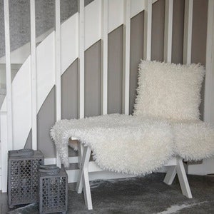 Wooly pyntepute 45x45 cm Ivory