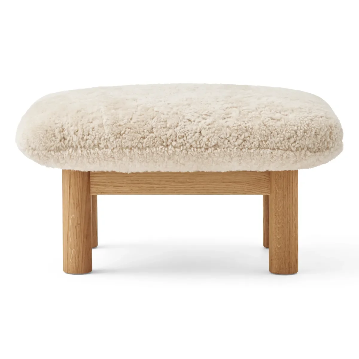 Brasilia krakk helpolstret firbent understell massiv eik natur Sheepskin Nevotex Nature