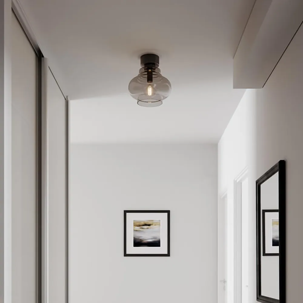 Dolores taklampe Ø30 cm grå