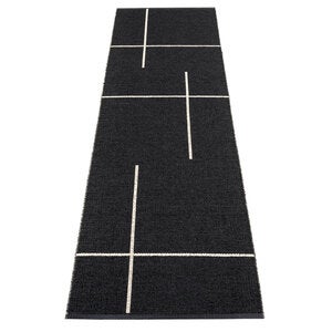 Fred matte 70x270 cm black / vanilla 