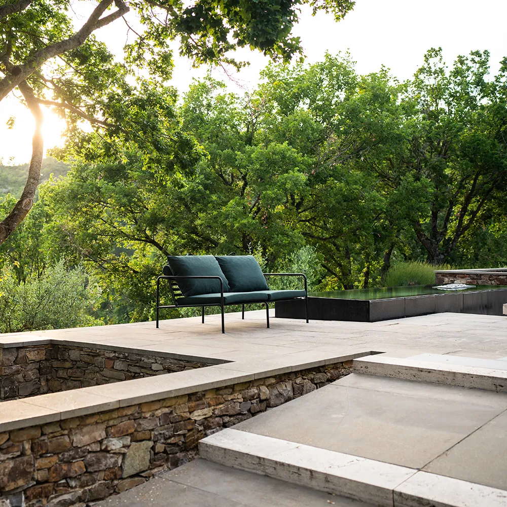 Avon 2-seters sofa Rust/Black 