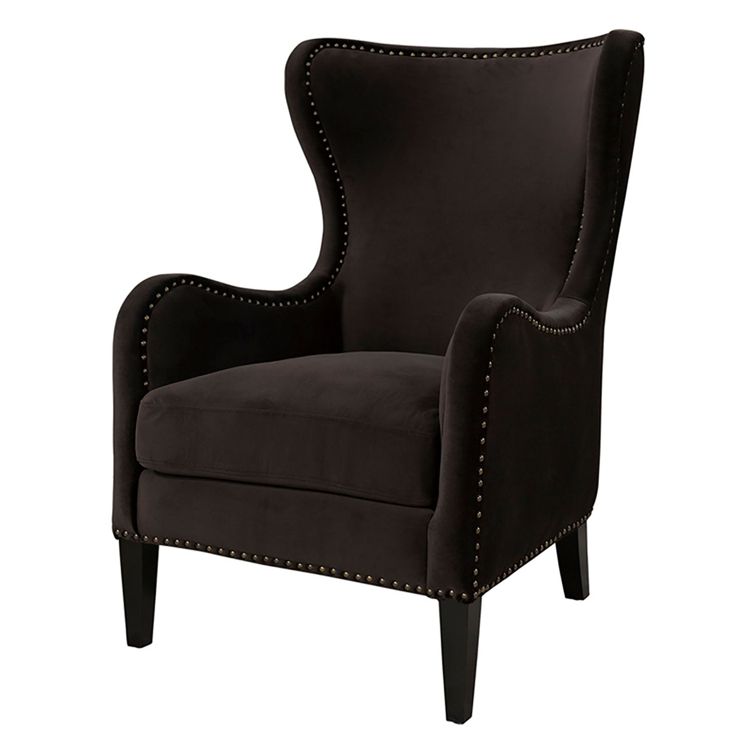 Mischa lenestol Velvet Dark Brown Artwood