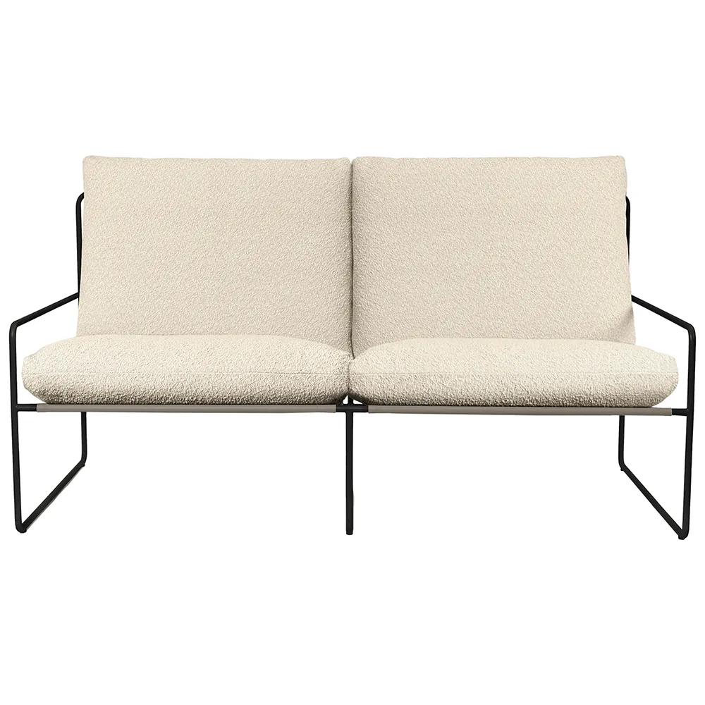 Ferm Living, Desert 2-seters sofa Black/Off-white