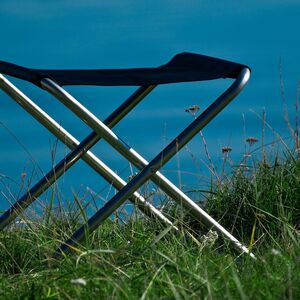 Chico fotpall grå aluminium/textilene