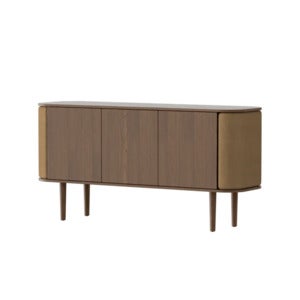 Treasures 3-dørs skap mørk eik/Sugar Brown