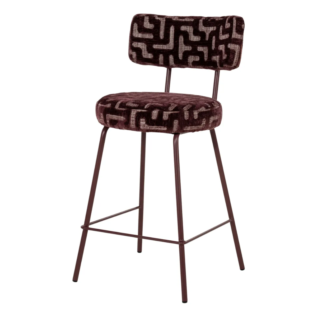 Belle Vie 47x53,5x94,5 cm Metall, Skum & Stoff Plum