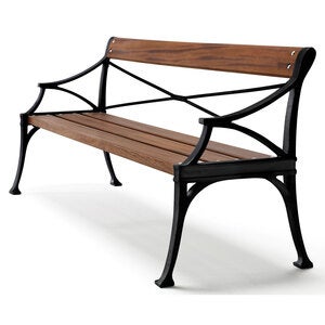 Lessebo sofa svart oljet mahogny