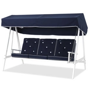 Hængesofa aluminium hvid 