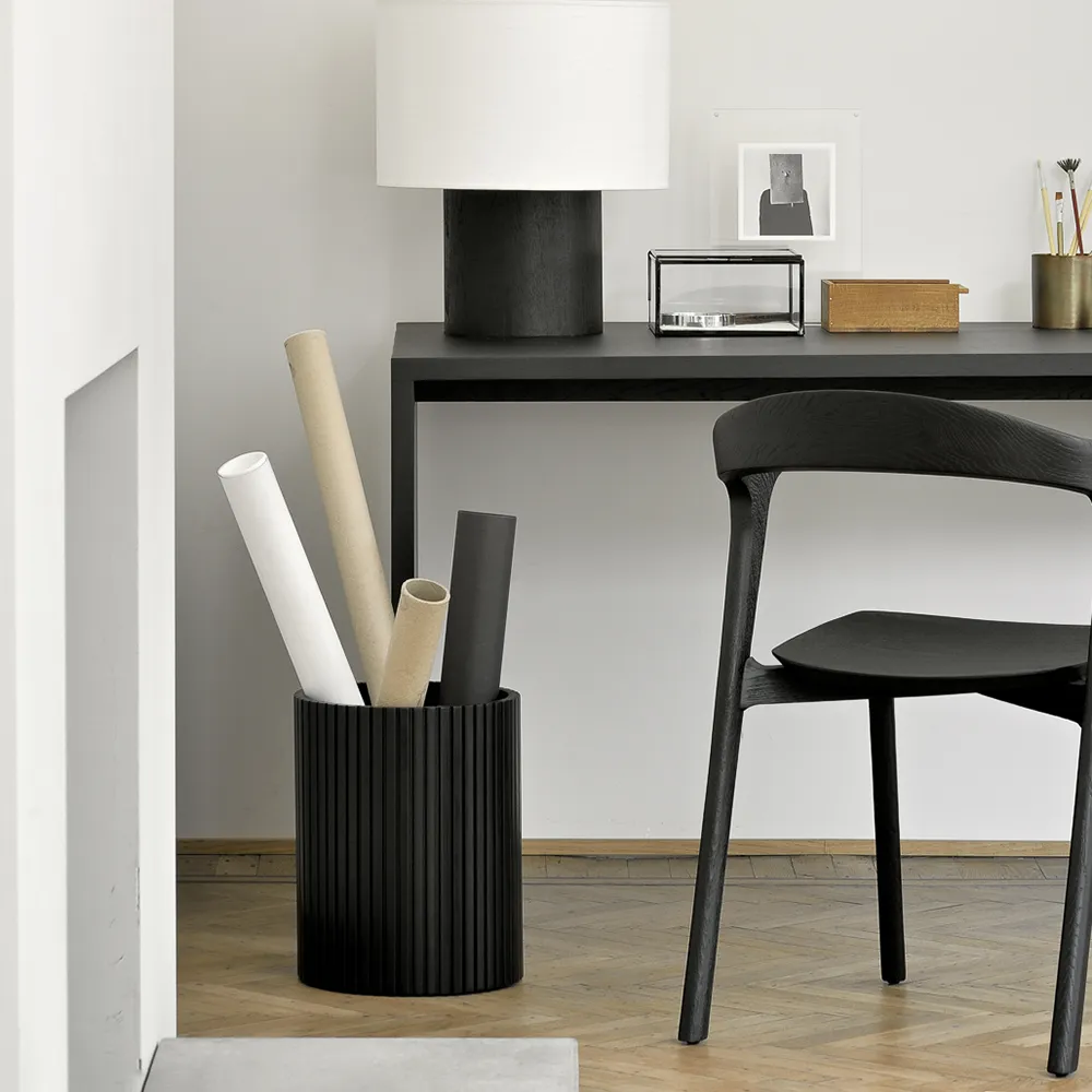  Roller Max bin sortlakkert mahogni