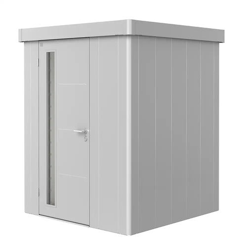 Hagebod Neo 1A med standard dør, sølv metallic