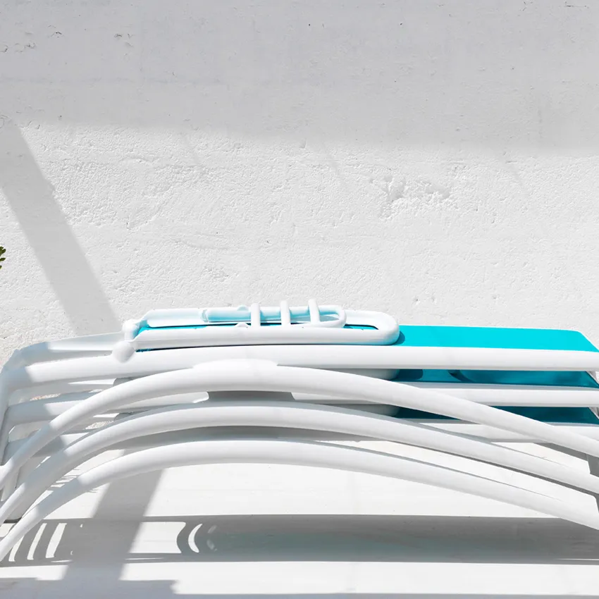 Atlantico solsäng White-Celeste