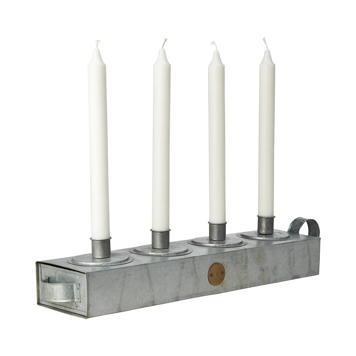 Lysestake med skuff Fenix Grey L 47 cm