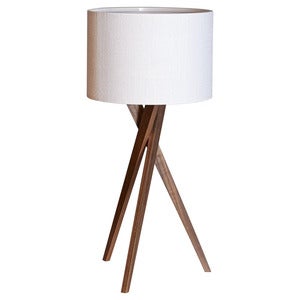 Vega bordlampe valnøtt/hvit