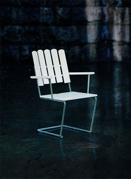 Spisegruppe 9A og 2A hvit Grythyttan Stålmöbler