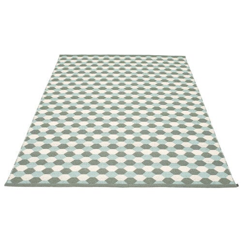 Dana matte 180x275 cm army / pale turquoise / vanilla 