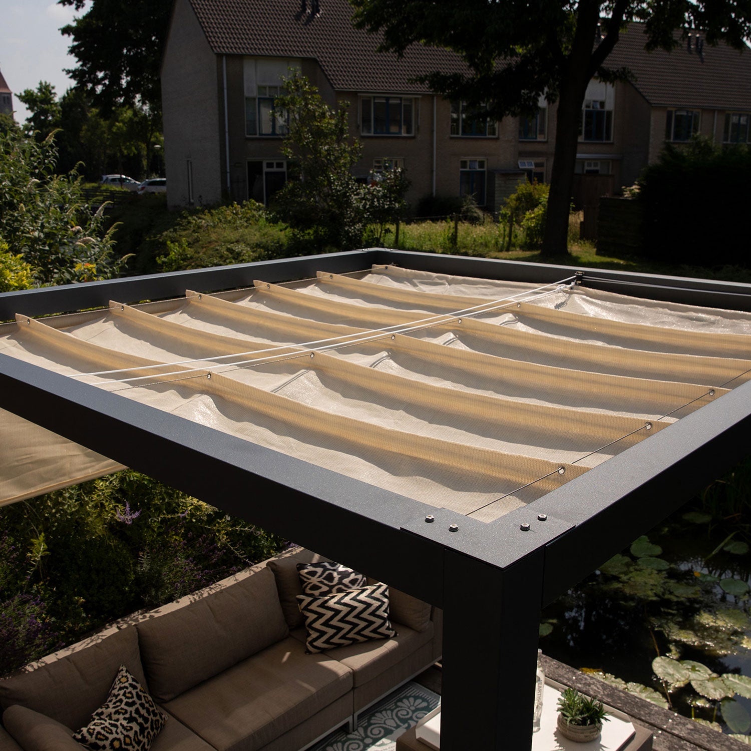 Coolfit solseil harmonika 290x300cm grå