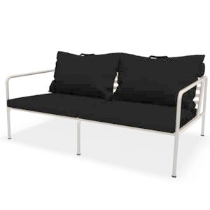 Avon 2-seters sofa Charcoal/White 
