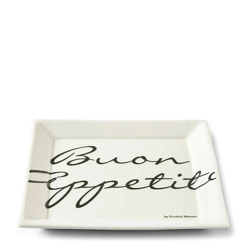  Buon Appetito firkantet tallerken 22 x 22 cm