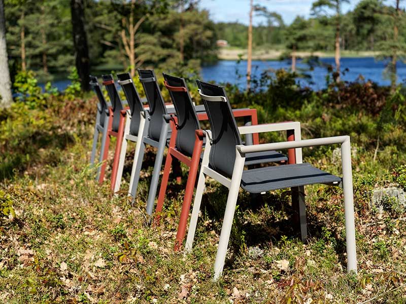 Delia stablestol kaki/textilene