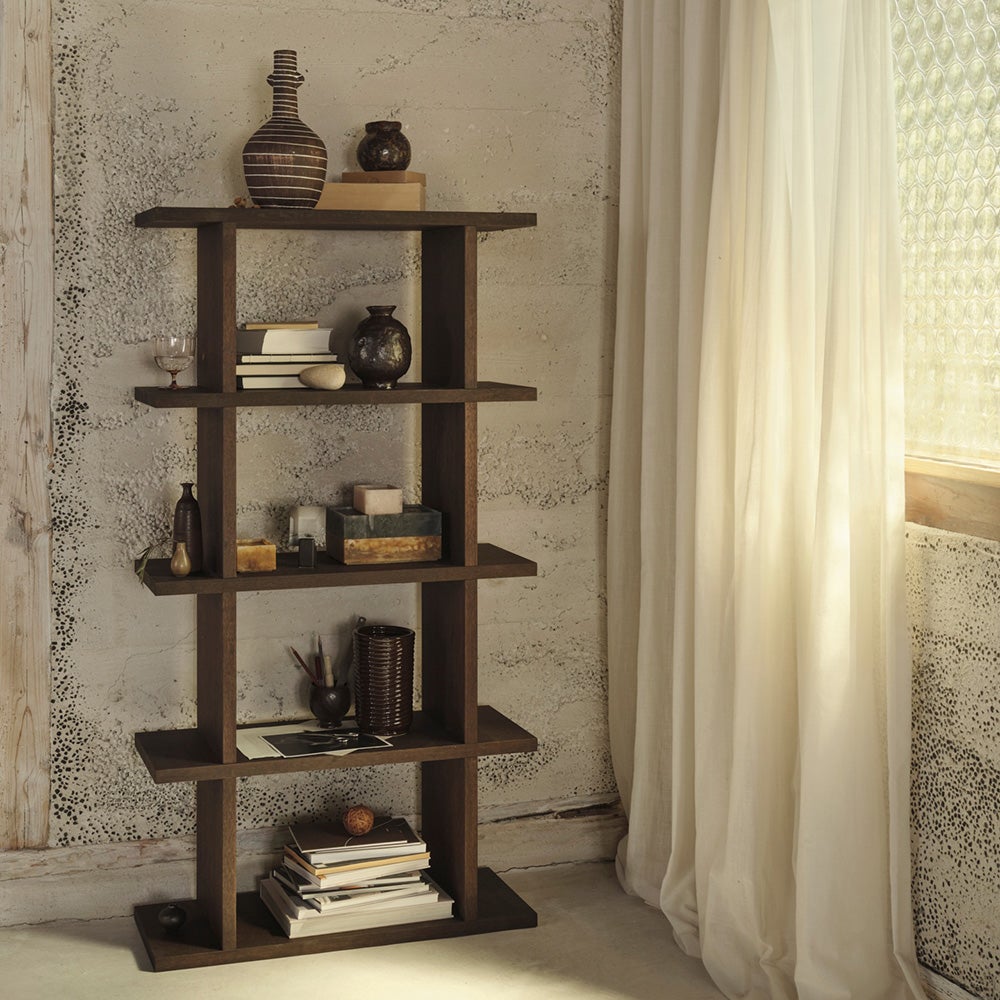  Kona Bokhylle 1x4 - Mørkbeiset eik