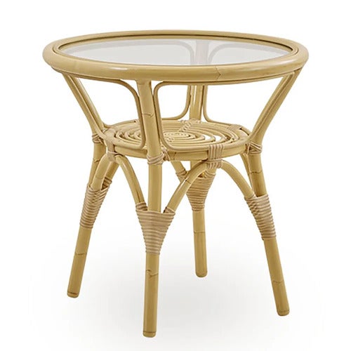 Tony sidebord m/glassplate kunstrotting Nature