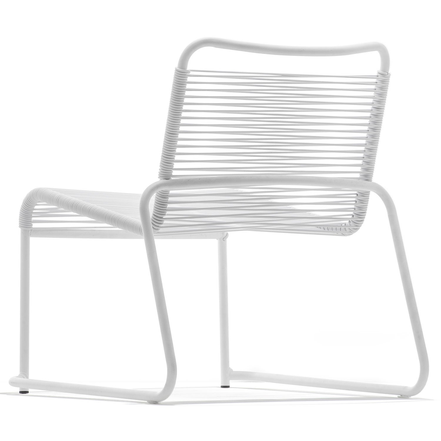 Lido lounge chair low back armchair white aluminium